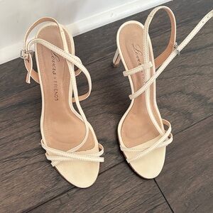 Lovers + Friends Beige Strappy Heels